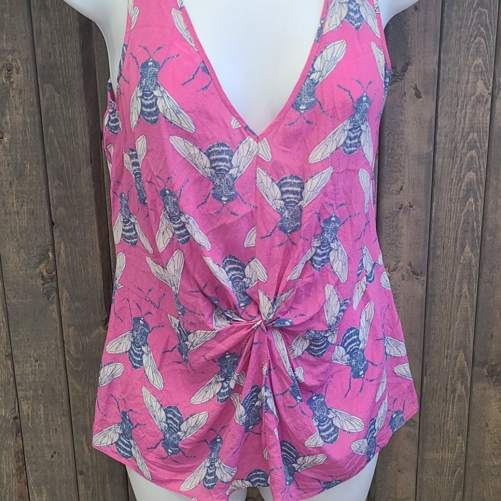 Leifnotes Pink Fly Pattern Blouse - Picture 4 of 4